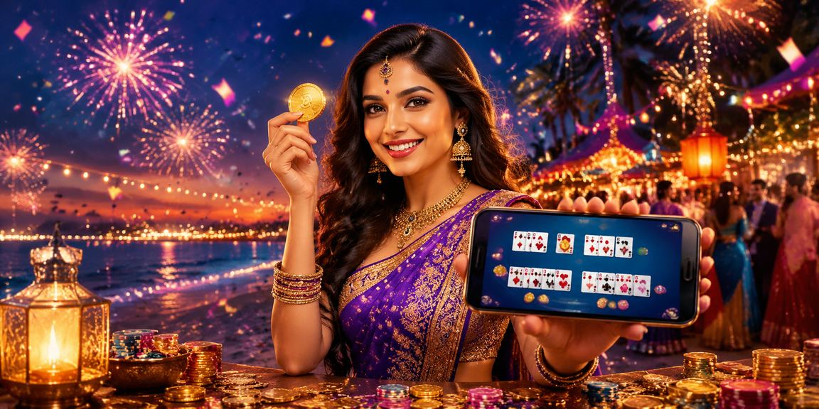 India rummy game night market scene